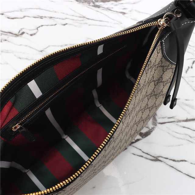 GG Emblem Large Shoulder Bag 815217 Black-10.jpg