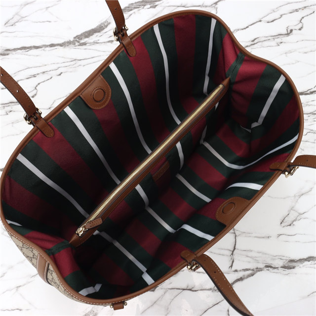 GG Emblem Large Tote Bag 815212 Brown-10.jpg