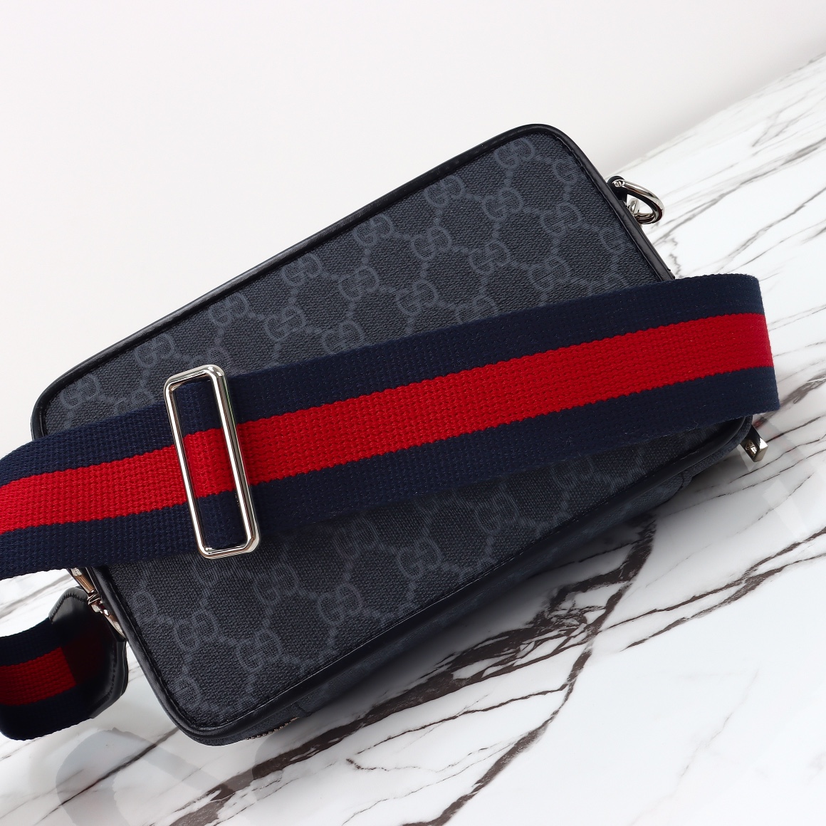 Gucci GG Supreme Small Black Canvas Shoulder bag-10