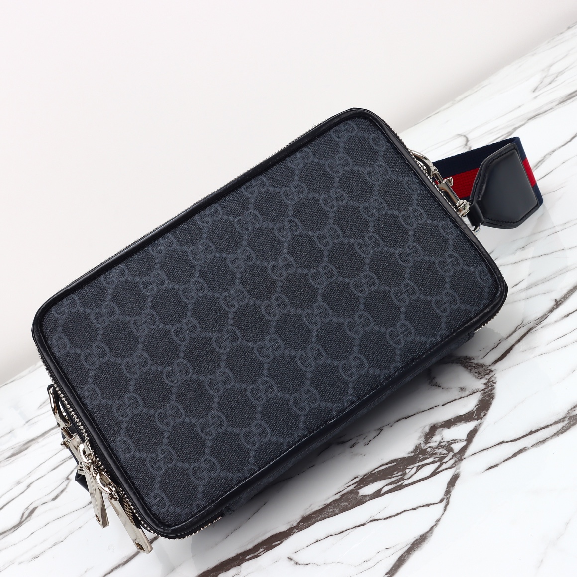 Gucci GG Supreme Small Black Canvas Shoulder bag-5