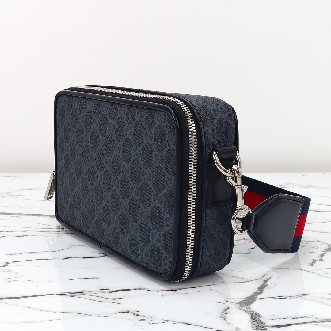 Gucci GG Supreme Small Black Canvas Shoulder bag-8