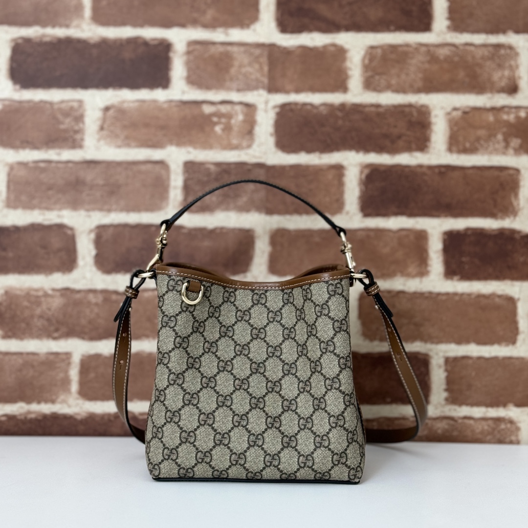 Gucci Small GG Emblem Bucket Bag 815118-1