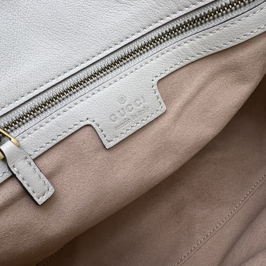 Gucci Diana Large Shoulder Bag White Leather 746245-9