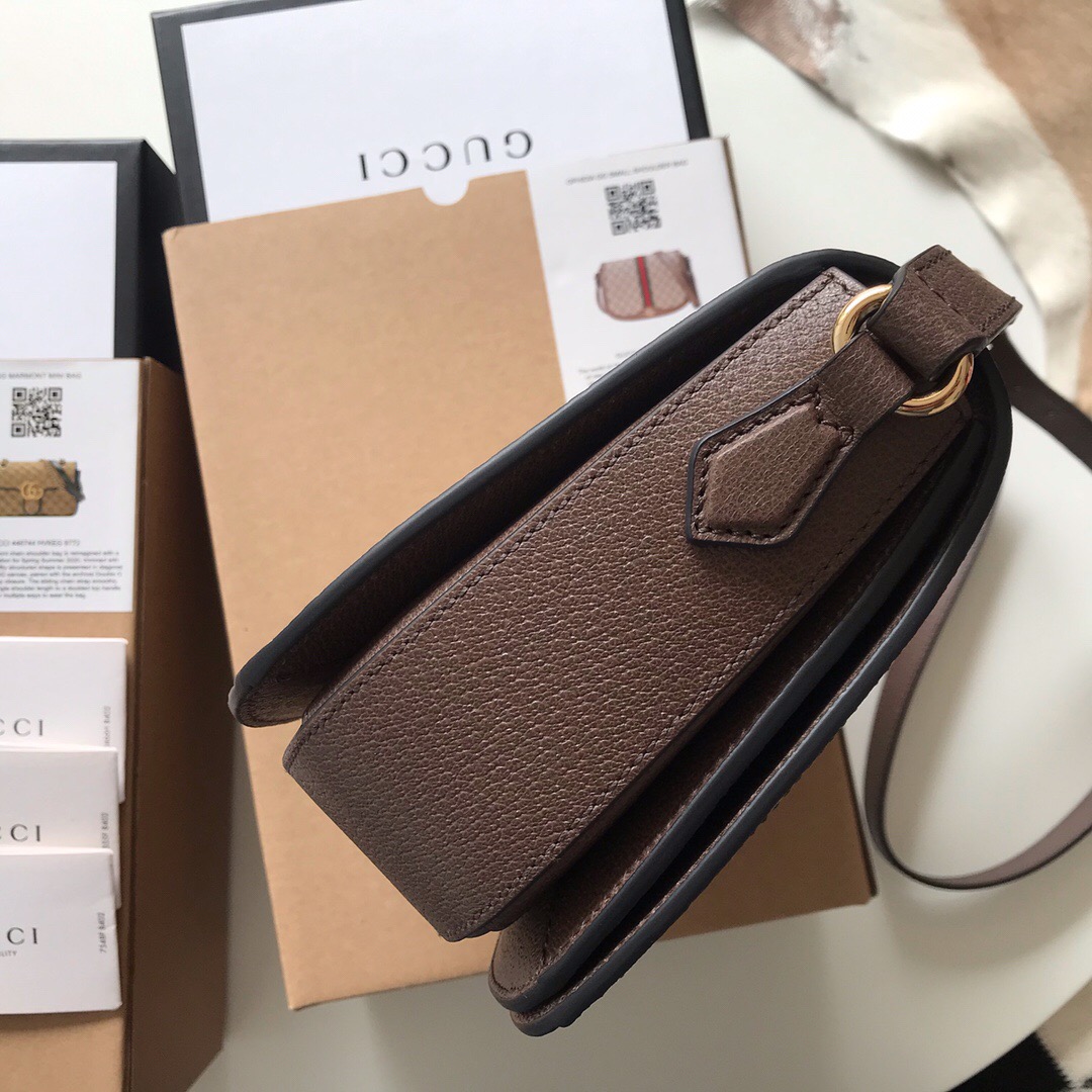 Gucci Ophidia GG Supreme Monogram Canvas Flap Messenger Bag Brown 601044 - Image 4