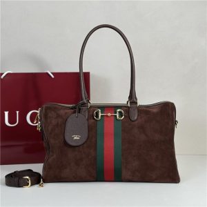 Borsetto Large Boston Bag 866734 Dark Brown Suede-1.jpg