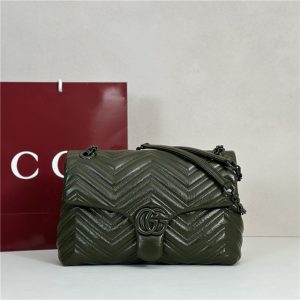 GG Marmont Medium Shoulder Bag 850676 Green-1.jpg