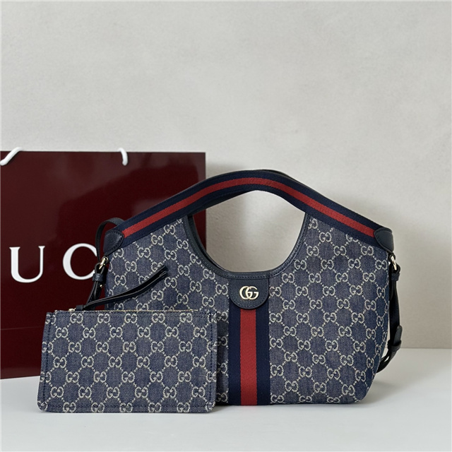 Gucci Giglio Small Tote Bag 860845 Blue Denim-1.jpg
