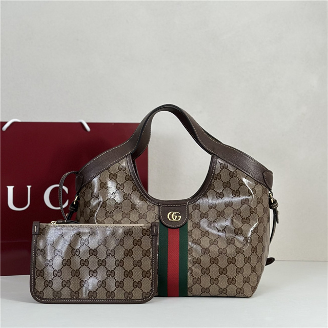 Gucci Giglio Small Tote Bag 860845 Brown Fabric-1.jpg