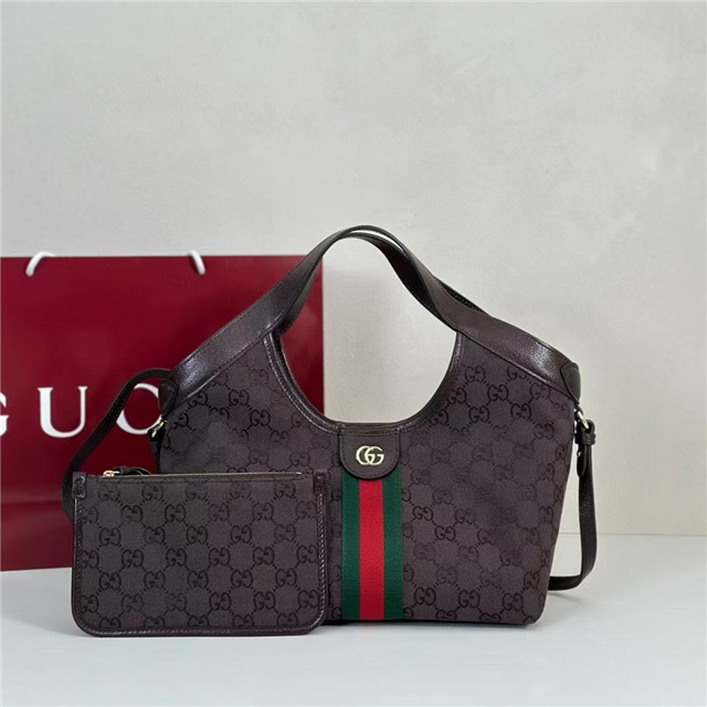 Gucci Giglio Small Tote Bag 860845 Dark Brown Canvas-1.jpg