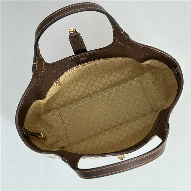Mercato Small Tote Bag 866646 Brown Canvas-9.jpg