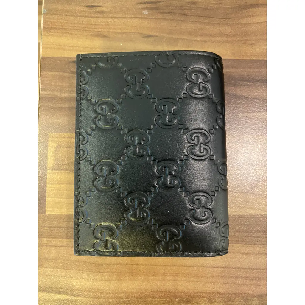 Gucci Black Embossed Leather Small Wallet (SALE) - Image 2
