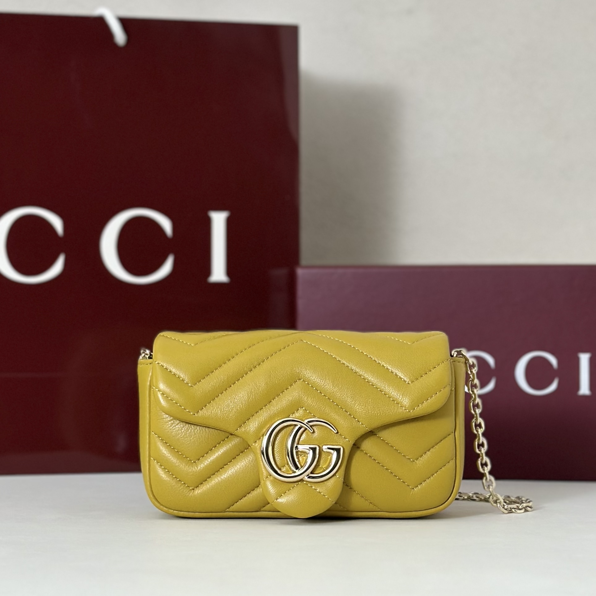 Gucci GG Marmont Mini Bag Yellow - 841290