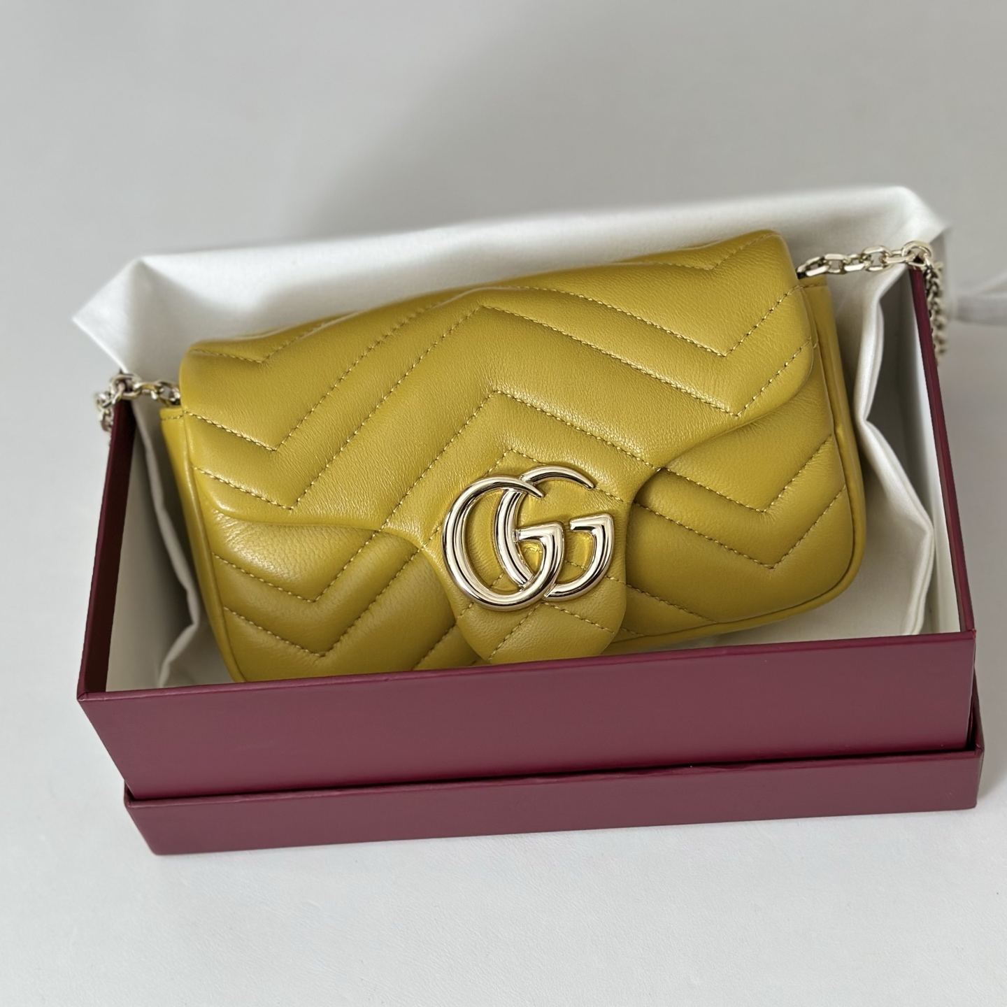 Gucci GG Marmont Mini Bag Yellow - 841290 - Image 5