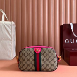 Gucci 752591 Ophidia Supreme Small Crossbody Pink