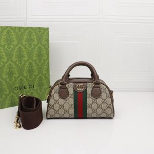 GUCCI Bag: Ophidia Top Handle Mini 724606 Beige/Ebony