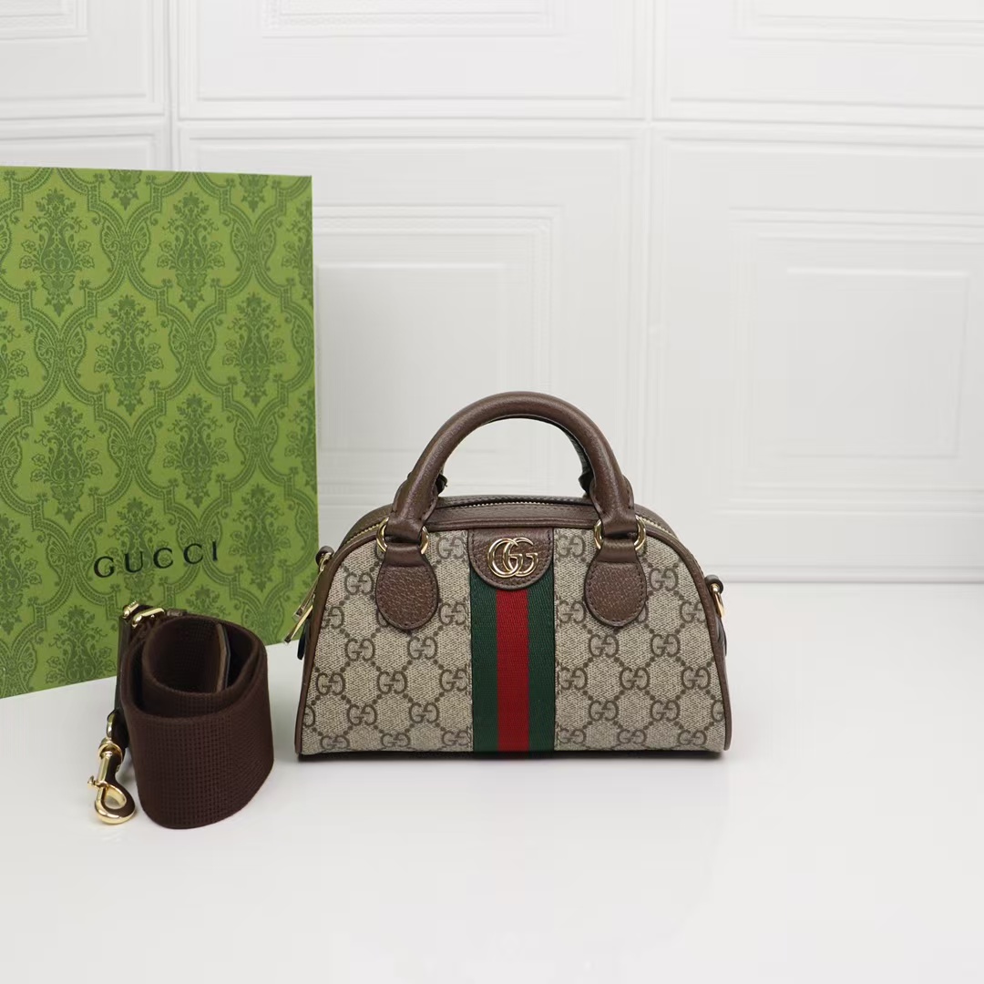 Gucci Ophidia GG Mini Top Handle Bag 'Beige/Ebony Supreme 724606 - Image 2