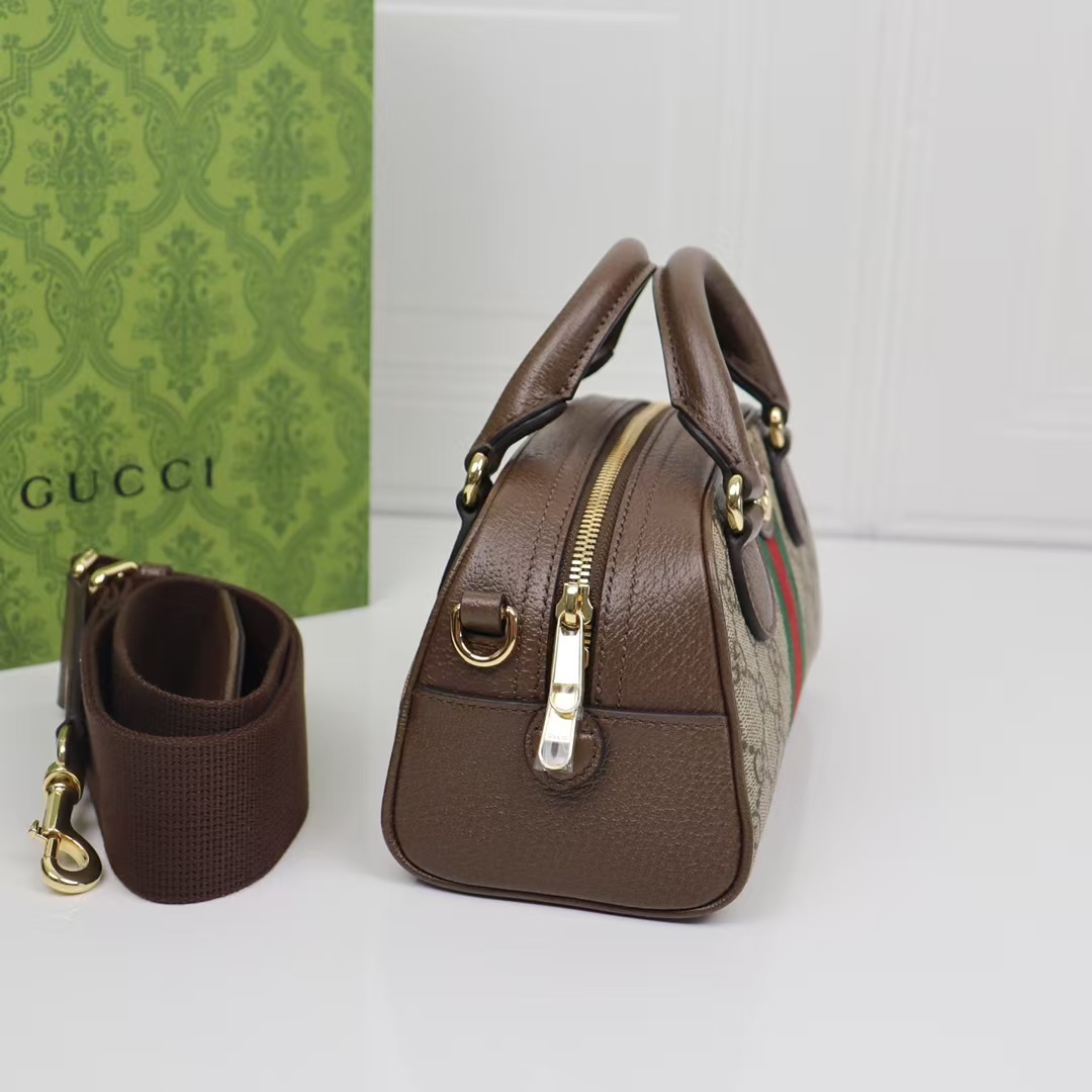Gucci Ophidia GG Mini Top Handle Bag 'Beige/Ebony Supreme 724606 - Image 4