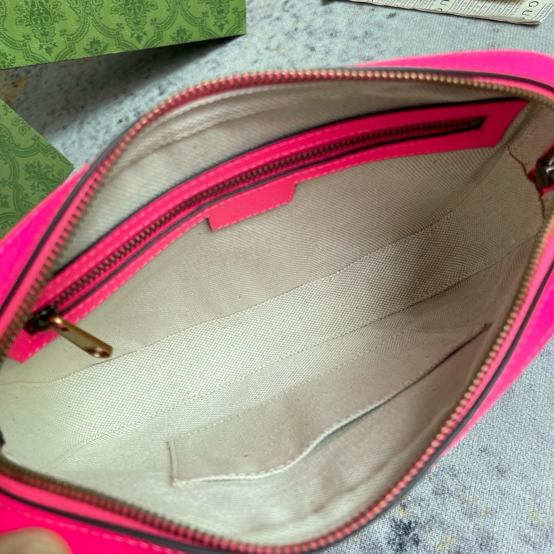 Gucci Ophidia GG Supreme Canvas Wristlet Crossbody Shoulder Bag 699439-Pink - Image 10